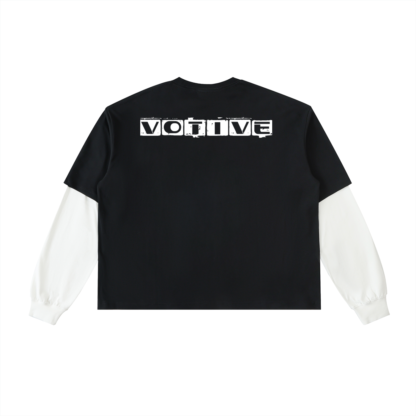 STRAPD         Layered Sleeve Cotton Tee