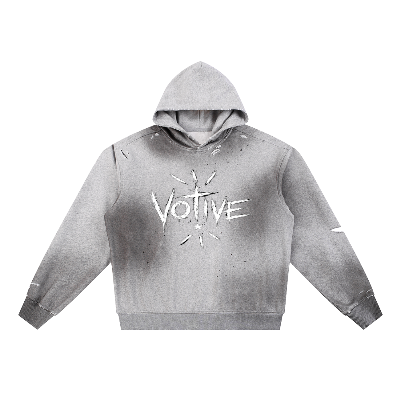 VtV         Sun Fade Frayed Fleece Hoodie